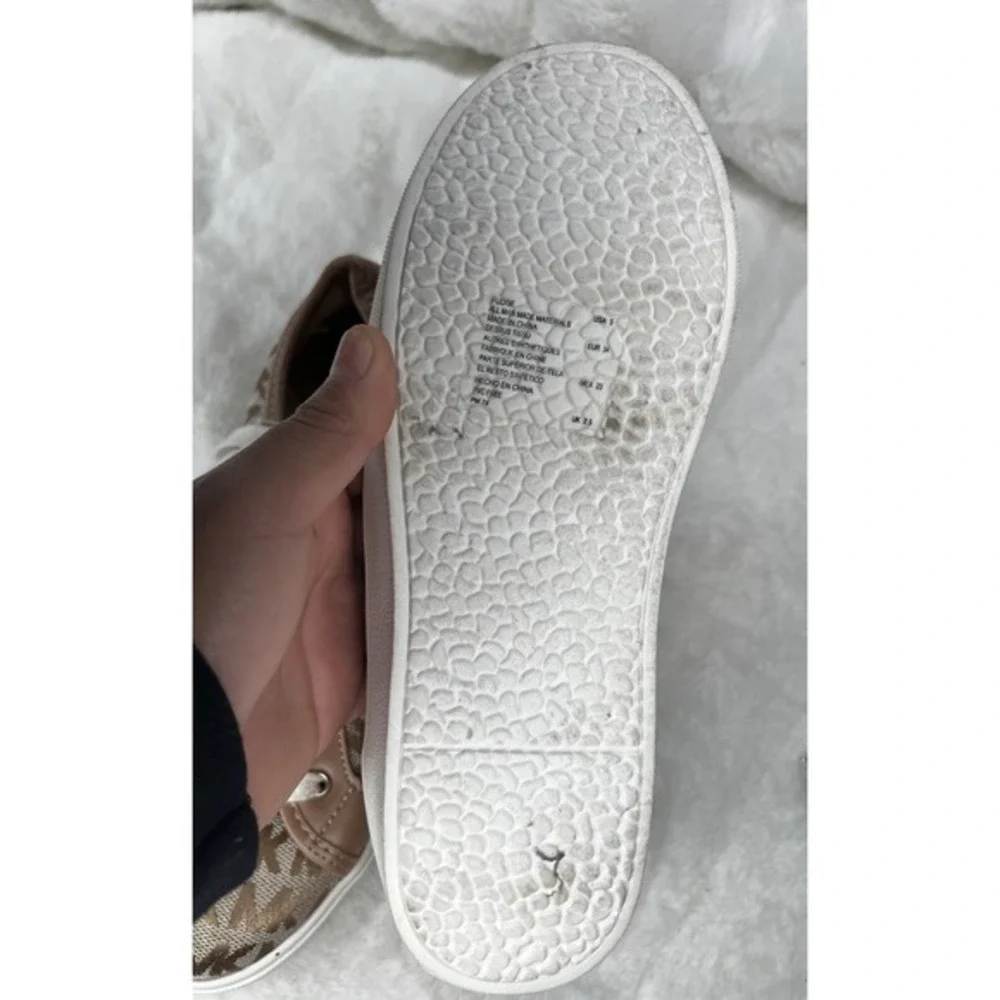 Michael‎ Kors Big Girls Tan Fashion Sneakers Casual Going Out Outerwear Luxury